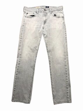 AG Adriano Goldschmeid The Matchbox Slim Straight Gray Jeans 34x30.5”